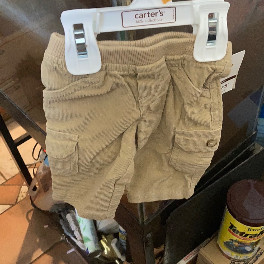 Newborn corduroy cargo slacks NWT